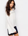 Asos white top w bell sleeves