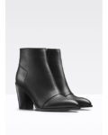 vince black leather ankle boot