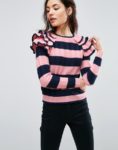 Asos pink striped sweater