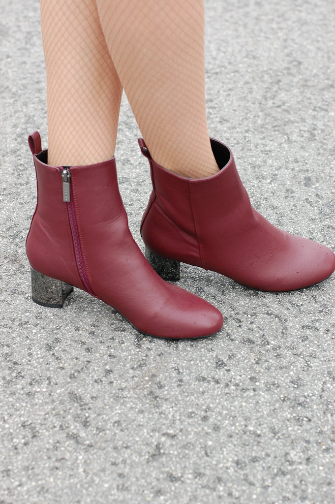 Burgundy boots