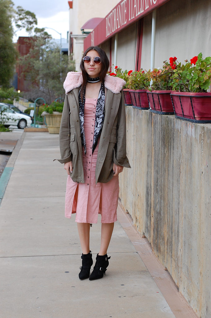 Pink strapless dress Jacket